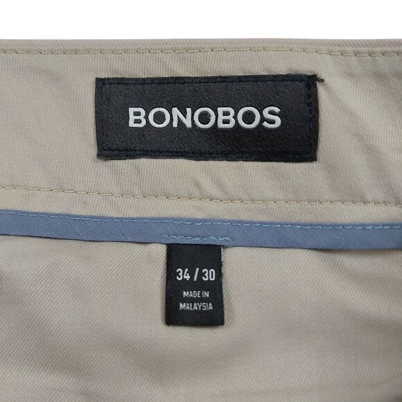 Bonobos Pants Mens 34x30 Beige Weekday Warrior Wednesday Slim Cotton Blend - Picture 8 of 12